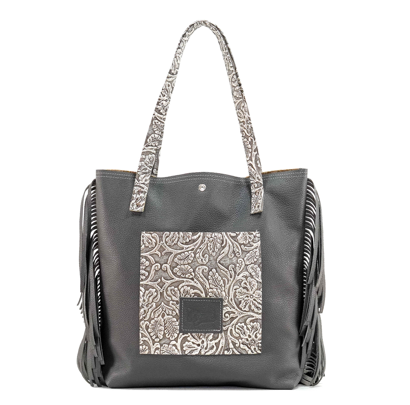 Trisha - All Embossed w/ Silver tool-Trisha-Western-Cowhide-Bags-Handmade-Products-Gifts-Dancing Cactus Designs