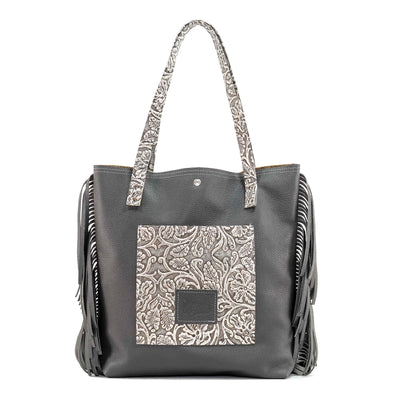 Trisha - All Embossed w/ Silver tool-Trisha-Western-Cowhide-Bags-Handmade-Products-Gifts-Dancing Cactus Designs