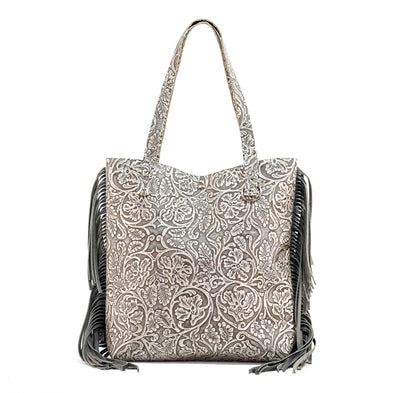 Trisha - All Embossed w/ Silver tool-Trisha-Western-Cowhide-Bags-Handmade-Products-Gifts-Dancing Cactus Designs