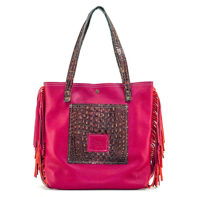 Trisha - Black & White w/ No Embossed-Trisha-Western-Cowhide-Bags-Handmade-Products-Gifts-Dancing Cactus Designs