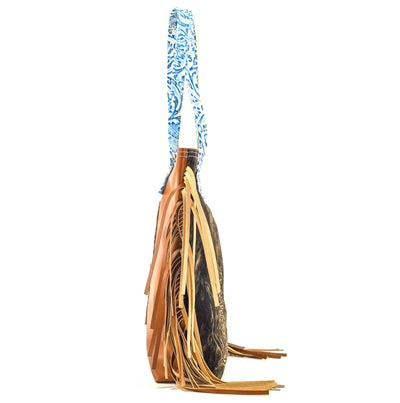Trisha - Brindle w/ No Embossed-Trisha-Western-Cowhide-Bags-Handmade-Products-Gifts-Dancing Cactus Designs
