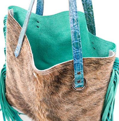 Trisha - Brindle w/ No Embossed-Trisha-Western-Cowhide-Bags-Handmade-Products-Gifts-Dancing Cactus Designs