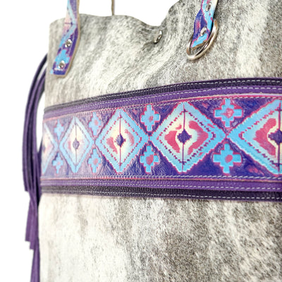 Trisha - Brindle w/ Unicorn Navajo-Trisha-Western-Cowhide-Bags-Handmade-Products-Gifts-Dancing Cactus Designs