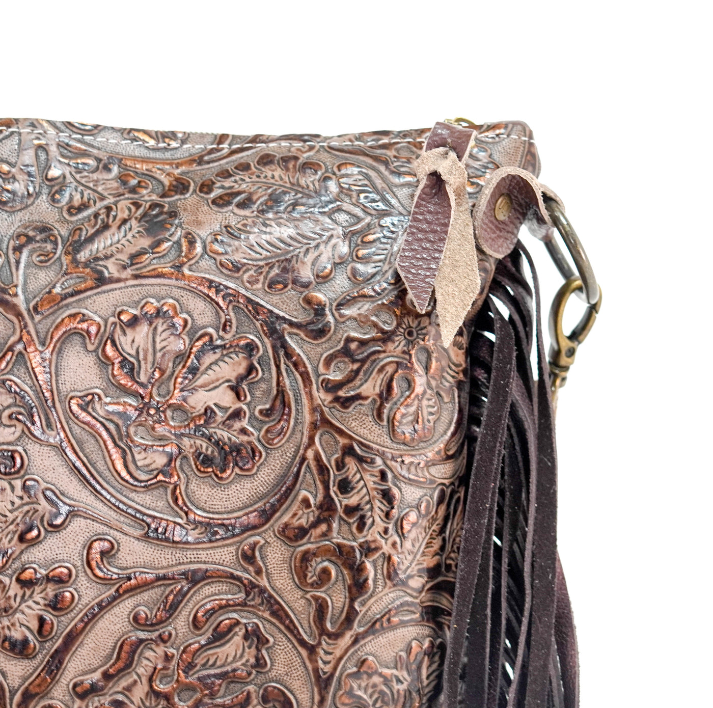 Wynonna - All Embossed w/ Gold Rush tool-Wynonna-Western-Cowhide-Bags-Handmade-Products-Gifts-Dancing Cactus Designs