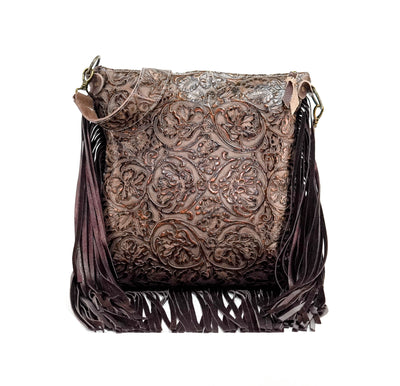 Wynonna - All Embossed w/ Gold Rush tool-Wynonna-Western-Cowhide-Bags-Handmade-Products-Gifts-Dancing Cactus Designs