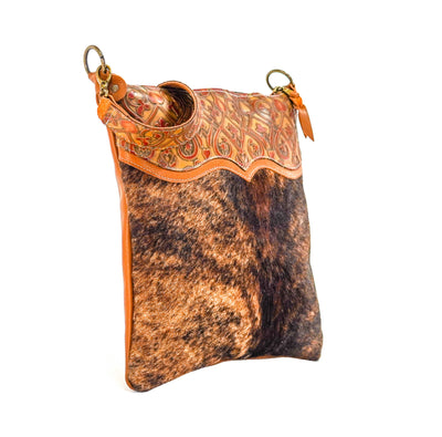 Wynonna - Brindle w/ Caramel Black Jack-Wynonna-Western-Cowhide-Bags-Handmade-Products-Gifts-Dancing Cactus Designs