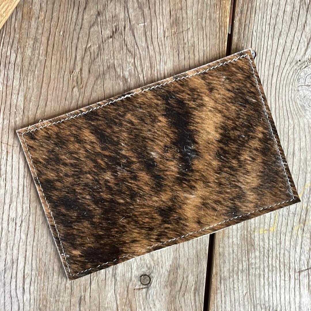 108 Waylon Wallet - Brindle w/ Summit Fire-Waylon Wallet-Western-Cowhide-Bags-Handmade-Products-Gifts-Dancing Cactus Designs