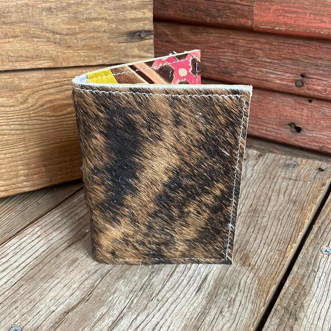 108 Waylon Wallet - Brindle w/ Summit Fire-Waylon Wallet-Western-Cowhide-Bags-Handmade-Products-Gifts-Dancing Cactus Designs