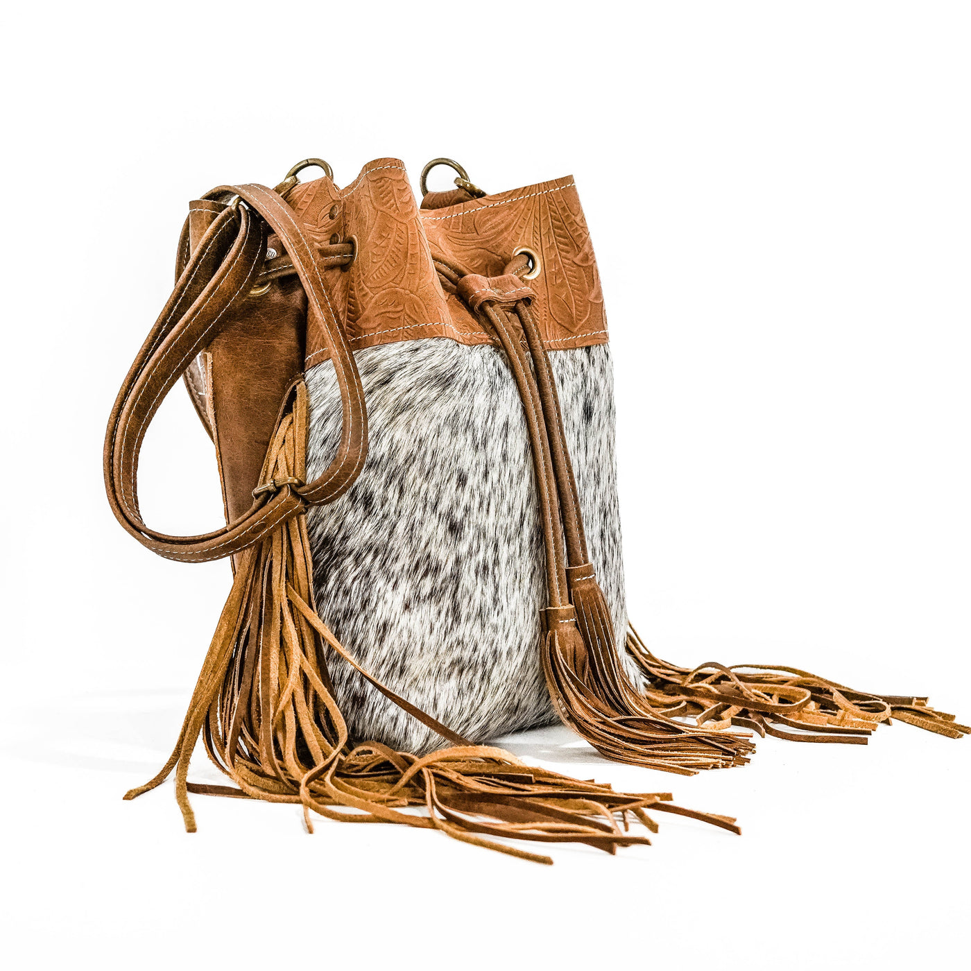 Gabby - Longhorn w/ Bison Denver Tool-Gabby-Western-Cowhide-Bags-Handmade-Products-Gifts-Dancing Cactus Designs