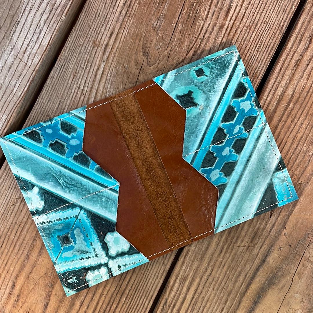 Waylon Wallet - w/ Caramel Leather-Waylon Wallet-Western-Cowhide-Bags-Handmade-Products-Gifts-Dancing Cactus Designs