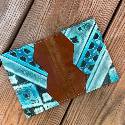 Waylon Wallet - w/ Caramel Leather-Waylon Wallet-Western-Cowhide-Bags-Handmade-Products-Gifts-Dancing Cactus Designs