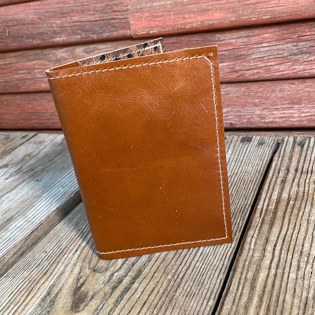 Waylon Wallet - w/ Caramel Leather-Waylon Wallet-Western-Cowhide-Bags-Handmade-Products-Gifts-Dancing Cactus Designs