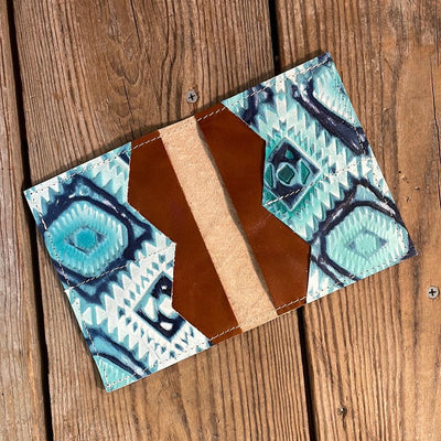 Waylon Wallet - w/ Glacier Park Aztec-Waylon Wallet-Western-Cowhide-Bags-Handmade-Products-Gifts-Dancing Cactus Designs