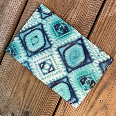 Waylon Wallet - w/ Glacier Park Aztec-Waylon Wallet-Western-Cowhide-Bags-Handmade-Products-Gifts-Dancing Cactus Designs