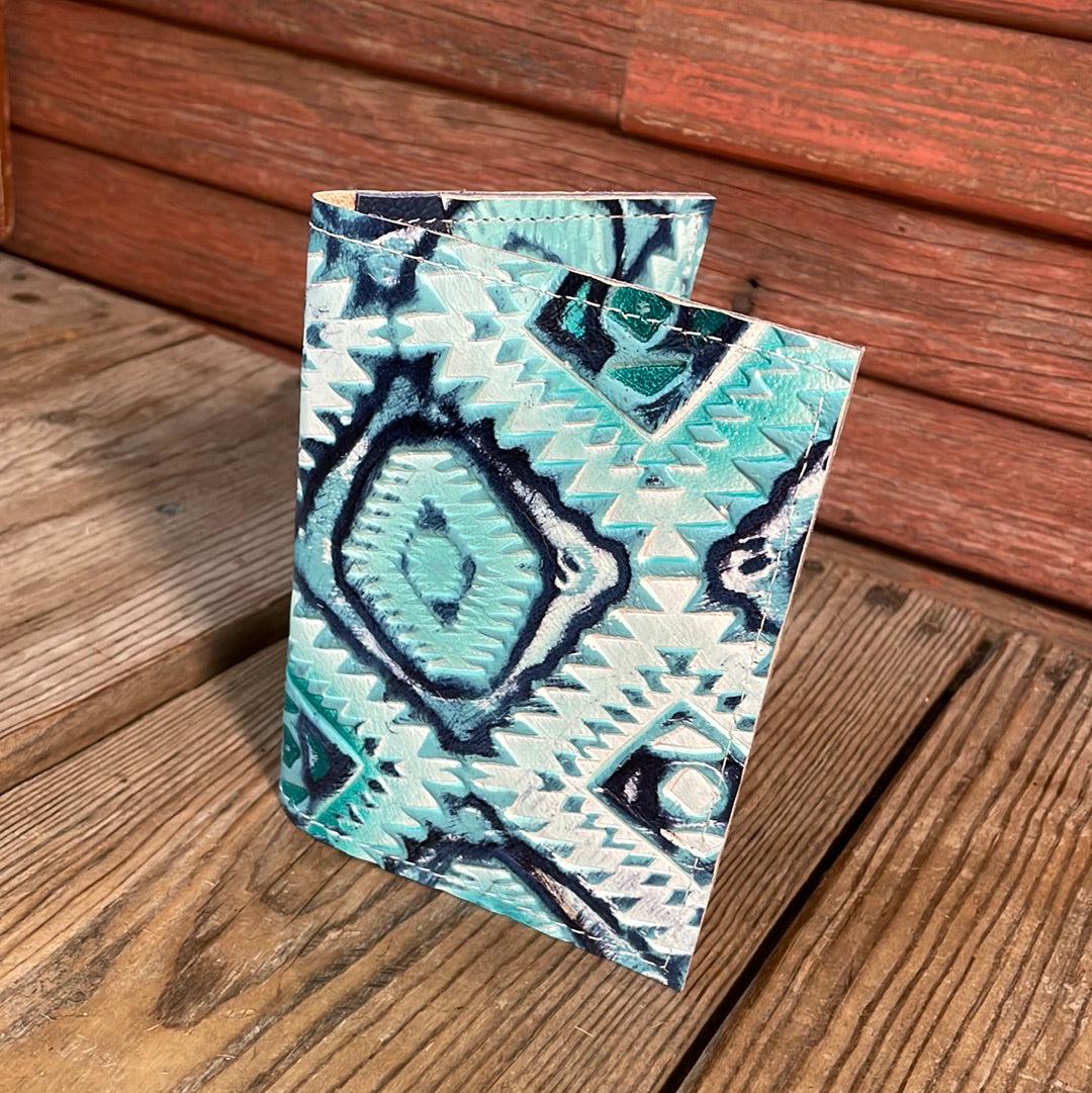 Waylon Wallet - w/ Glacier Park Aztec-Waylon Wallet-Western-Cowhide-Bags-Handmade-Products-Gifts-Dancing Cactus Designs