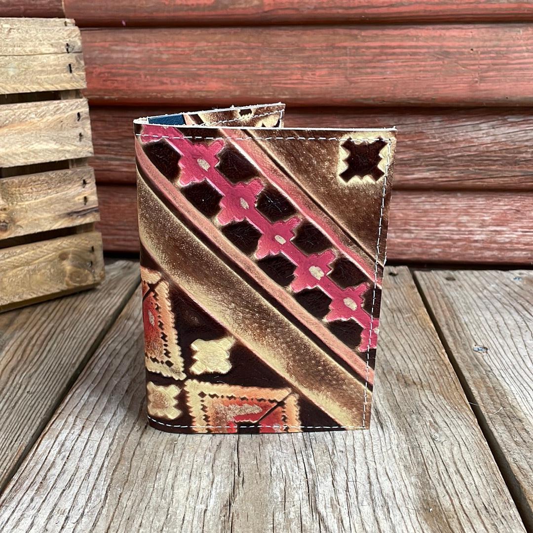 Waylon Wallet - w/ Summit Fire Navajo-Waylon Wallet-Western-Cowhide-Bags-Handmade-Products-Gifts-Dancing Cactus Designs