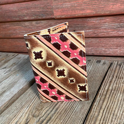 Waylon Wallet - w/ Summit Fire Navajo-Waylon Wallet-Western-Cowhide-Bags-Handmade-Products-Gifts-Dancing Cactus Designs