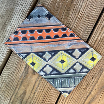Waylon Wallet - w/ Teton Sundown Navajo-Waylon Wallet-Western-Cowhide-Bags-Handmade-Products-Gifts-Dancing Cactus Designs