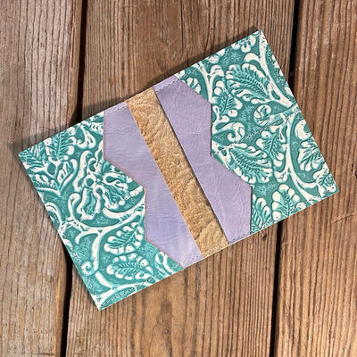Waylon Wallet - w/ Turquoise Sand tool-Waylon Wallet-Western-Cowhide-Bags-Handmade-Products-Gifts-Dancing Cactus Designs