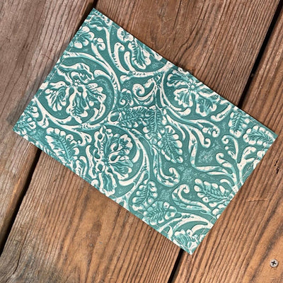 Waylon Wallet - w/ Turquoise Sand tool-Waylon Wallet-Western-Cowhide-Bags-Handmade-Products-Gifts-Dancing Cactus Designs