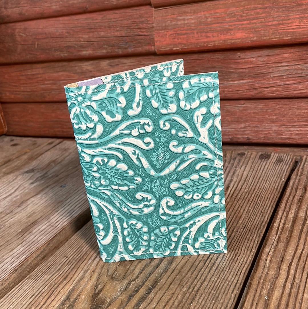 Waylon Wallet - w/ Turquoise Sand tool-Waylon Wallet-Western-Cowhide-Bags-Handmade-Products-Gifts-Dancing Cactus Designs