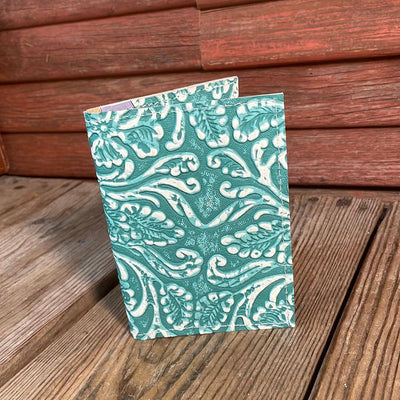 Waylon Wallet - w/ Turquoise Sand tool-Waylon Wallet-Western-Cowhide-Bags-Handmade-Products-Gifts-Dancing Cactus Designs